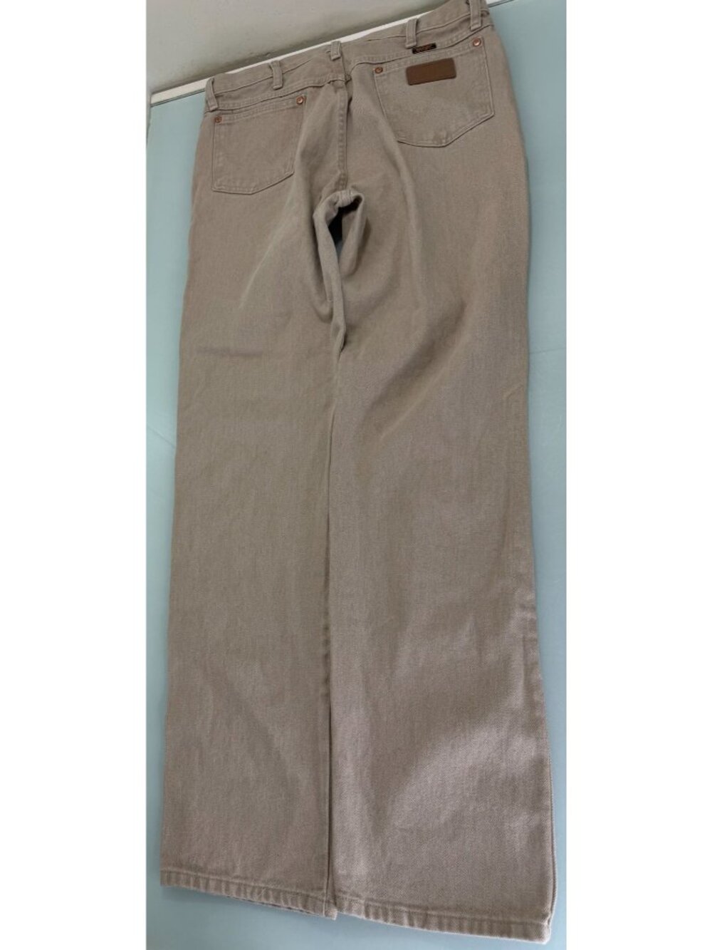 Wrangler Cowboy Cut Jeans Mens 35X36 Actual 33X36 Beige Regular Fit 1013MWZTN - Picture 3 of 11